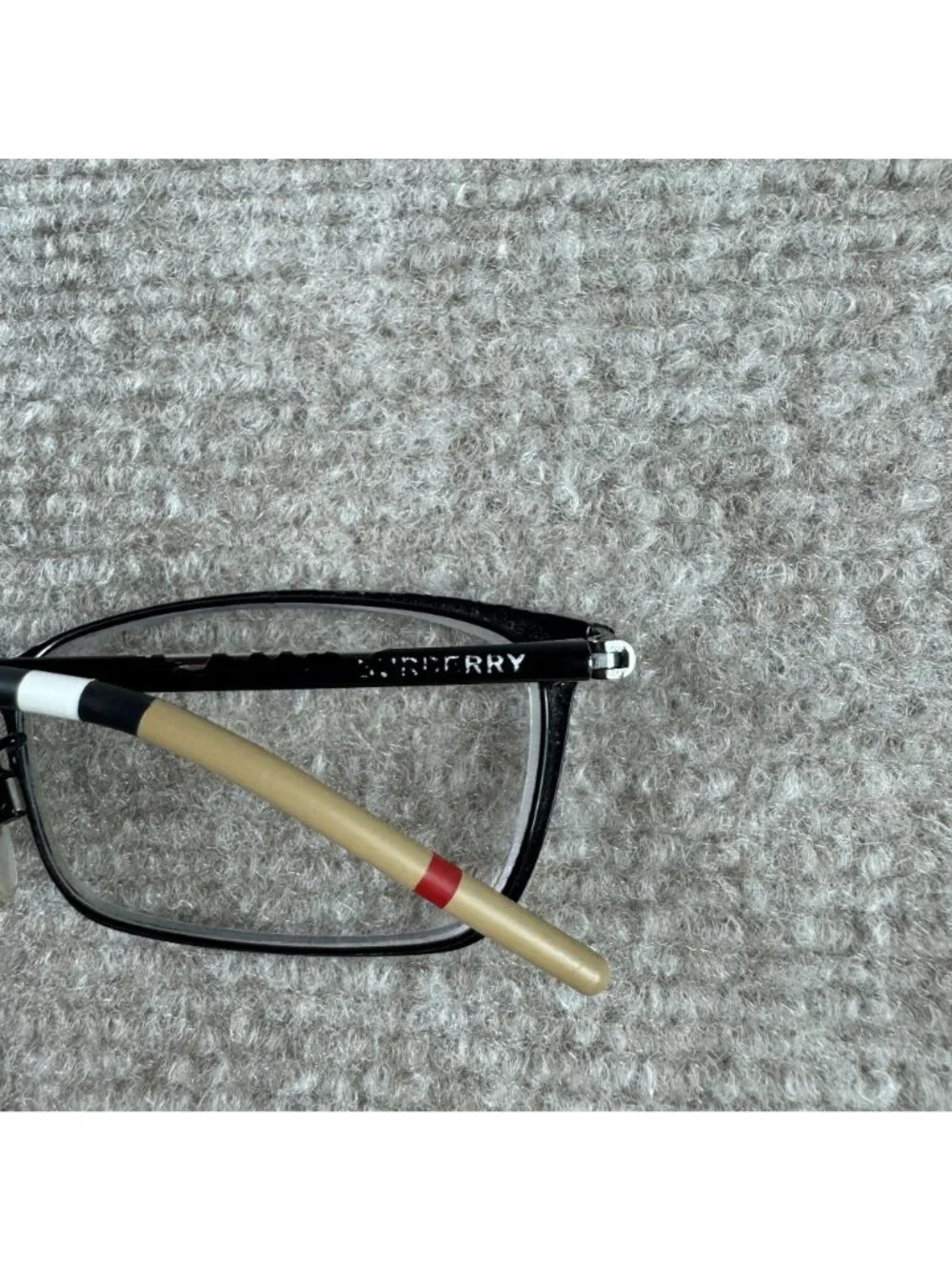 Burberry B 1329-D Rectangular Eyeglass Frames 56 16 145 Black Check Preppy